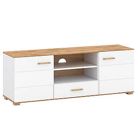 Тумба під ТВ 2Д1Ш  Concord B Blonski німфея альба/дуб вотан ,білий супермат