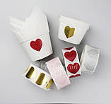 Стікери золоте серце 10шт, фото 2