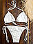 Роздільний купальник шторки, молочного кольору S/М, фото 6