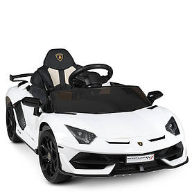 Дитячий електромобіль Lamborghini (2мотори 35W, MP3, USB, EVA) Bambi M 4787EBLR-1 Білий