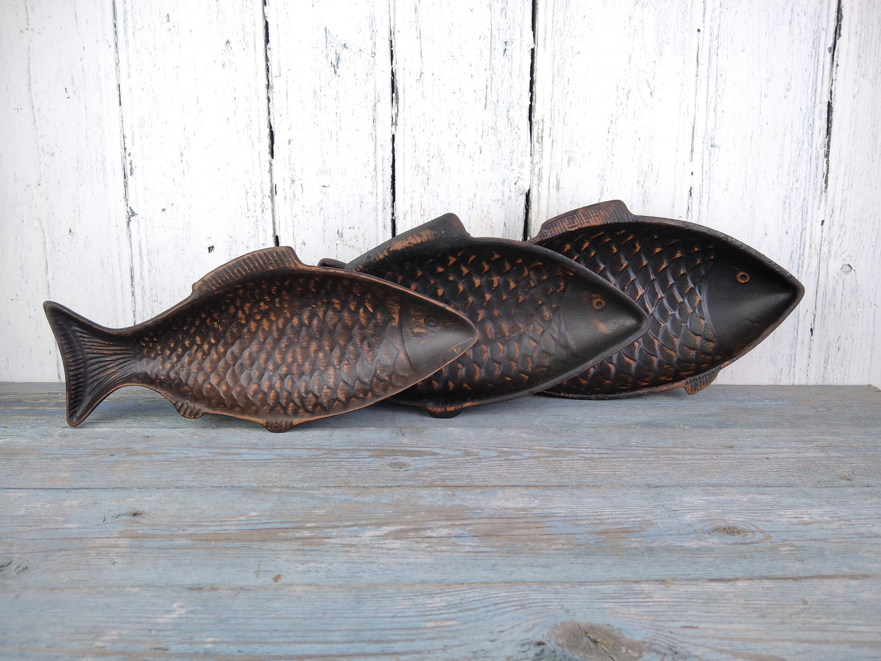 Набір форм для запікання риби "Карп" 3 шт. із червоної глини, фото 1