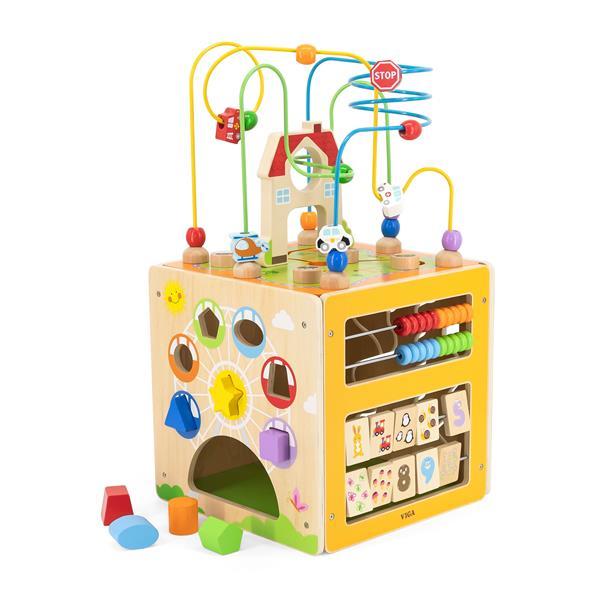 Дерев'яний бизикуб Viga Toys 5 в 1 (44591)