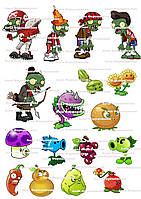 Вафельна картинка №5 Рослини проти зомбі фотодрук на торт