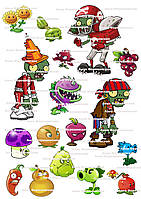 Вафельна картинка №6 Рослини проти зомбі фотодрук на торт