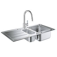 Набір Grohe мийка кухонна K500 31572SD0 + змішувач Eurostyle Cosmopolitan 31482003