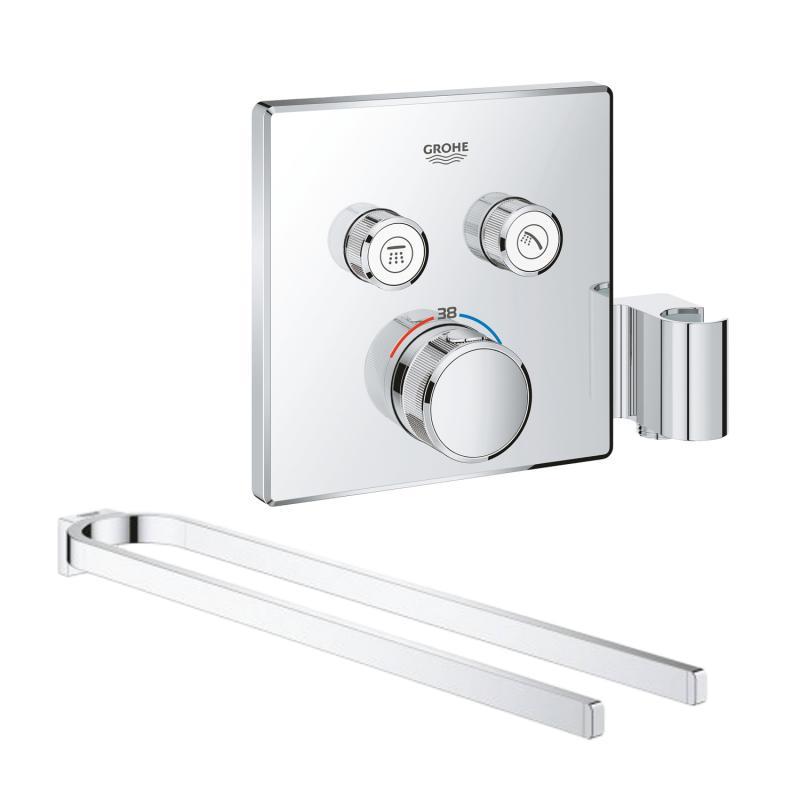 Набір Grohe зовнішня частина термостатичного змішувача для душу Grohtherm SmartControl 29125000 на два