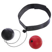 Тренажер файтбол Boxing Reflex Ball BO-1660 (красный + черный мячик)
