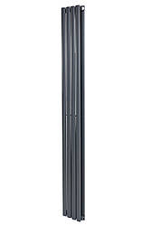 Сірий вертикальний радіатор опалення 180х23.6 см Rimini || 4/1800