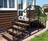 Двосторонній ганок з навісом та поручнями, фото 3