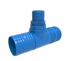 Трійник для шланга Lay Flat 4-3-4(100-76-100 мм)(LFT-KF-T4/3/4)