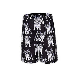 Пляжні стильні шорти для хлопчика з бульдогами в окулярах