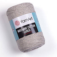 Yarnart MACRAME COTTON LUREX (Макраме котон люрекс) №725 беж (Пряжа, нитки для в'язання макраме)