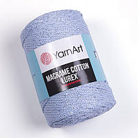 Yarnart MACRAME COTTON LUREX (Макраме котон люрекс) №729 блакитний (Пряжа, нитки для в'язання макраме)