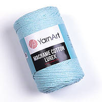 Yarnart MACRAME COTTON LUREX (Макраме котон люрекс) №738 бірюза (Пряжа, нитки для в'язання макраме)