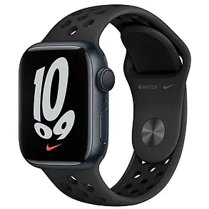 Apple Watch Series 7 41mm GPS Midnight Aluminium Case Anthracite/ Black Nike Sp/B MKN43 A2473, фото 3