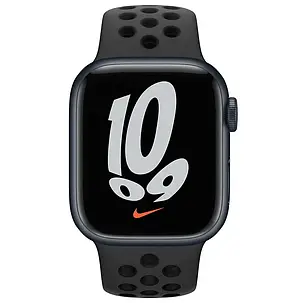 Apple Watch Series 7 41mm GPS Midnight Aluminium Case Anthracite/ Black Nike Sp/B MKN43 A2473, фото 1