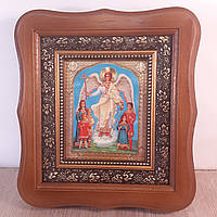 Ікона Ангела Охоронця, лик 10х12 см, у світлому дерев'яному кіоті