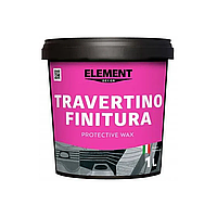 Защитный воск TRAVERTINO FINITURA ELEMENT DECOR 1 л - Декоративный защитный воск для декоративных штукатурок