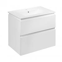 Комплект Qtap Albatross 710х725х460 White тумба підвісна + мийка врізна QT0172TP700D3070CW