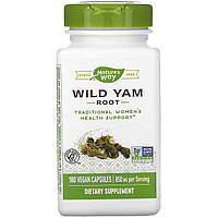 Корінь дикого ямсу Nature's Way "Wild Yam Root" для підтримки жіночого здоров'я, 850 мг (180 капсул)