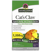 Котячий кіготь Nature's Answer "Cat's Claw" 1350 мг (90 капсул)