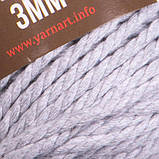 Yarnart MACRAME ROPE 3 мм (Макраме Роп 3 мм) № 756 сірий (Пряжа, нитки для в'язання), фото 2