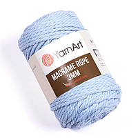 Yarnart MACRAME ROPE 3 мм (Макраме Роп 3 мм) № 760 голубой (Пряжа, нитки для вязания)