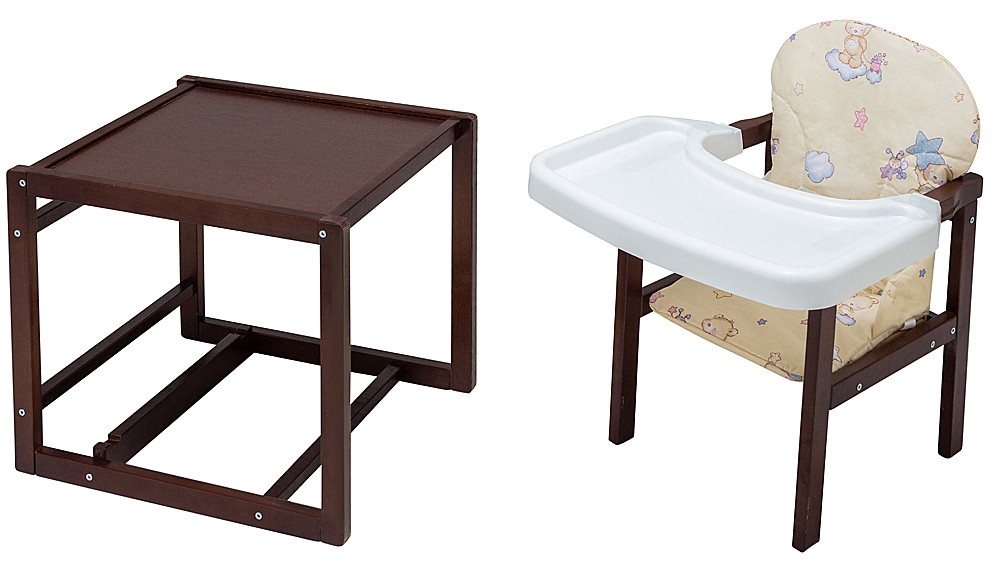 Стільчик-трансформер Babyroom Поні-220 тонований бежевий (ведмедики, бджілки, зірка)