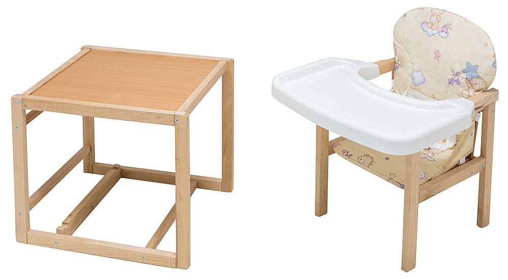 Стільчик-трансформер Babyroom Поні-230 eko бежевий (ведмедики, бджілки, зірка)