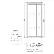 Душові двері в нішу Qtap Unifold CRM208.C4 78-81x185 см, скло Clear 4 мм, покриття CalcLess, фото 2