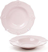 Набір 6 супових тарілок Leeds Королівська Лілія Ø22.8см, рожеві