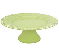 Блюдо на нозі Bordallo Pinheiro Fantasia Ø 28 см Світло-зелене