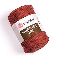 Yarnart MACRAME ROPE 3 мм (Макраме Роп 3 мм) № 785 терракотовый (Пряжа, нитки для вязания)