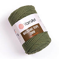 Yarnart MACRAME ROPE 3 мм (Макраме Роп 3 мм) № 787 хаки (Пряжа, нитки для вязания)