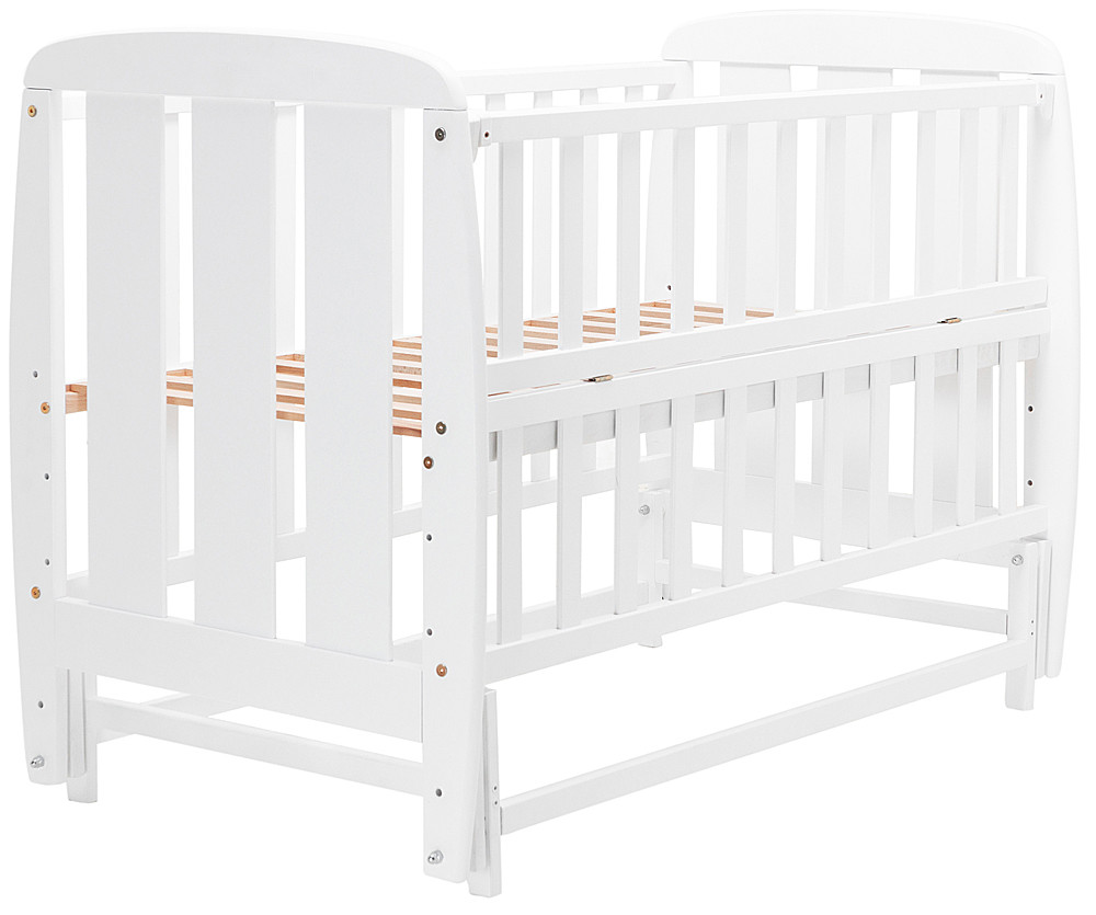 Кровать Babyroom Шарик SH-02 маятник, откидной бок бук белый