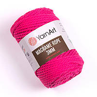 Yarnart MACRAME ROPE 3 мм (Макраме Роп 3 мм) № 803 ярко-малиновый (Пряжа, нитки для вязания)