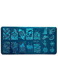 Диск - пластина для стемпінга металевий прямокутний, маленький (12 см на 6 см) QQ-06 (19)