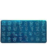 Диск - пластина для стемпінга металевий прямокутний, маленький (12 см на 6 см) QQ-17 (67)