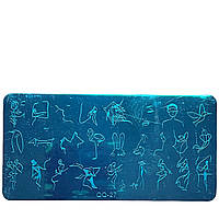 Диск - пластина для стемпінга металевий прямокутний, маленький (12 см на 6 см) QQ-27 (38)