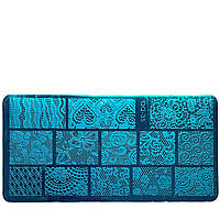 Диск - пластина для стемпінга металевий прямокутний, маленький (12 см на 6 см) QQ-35 (42)