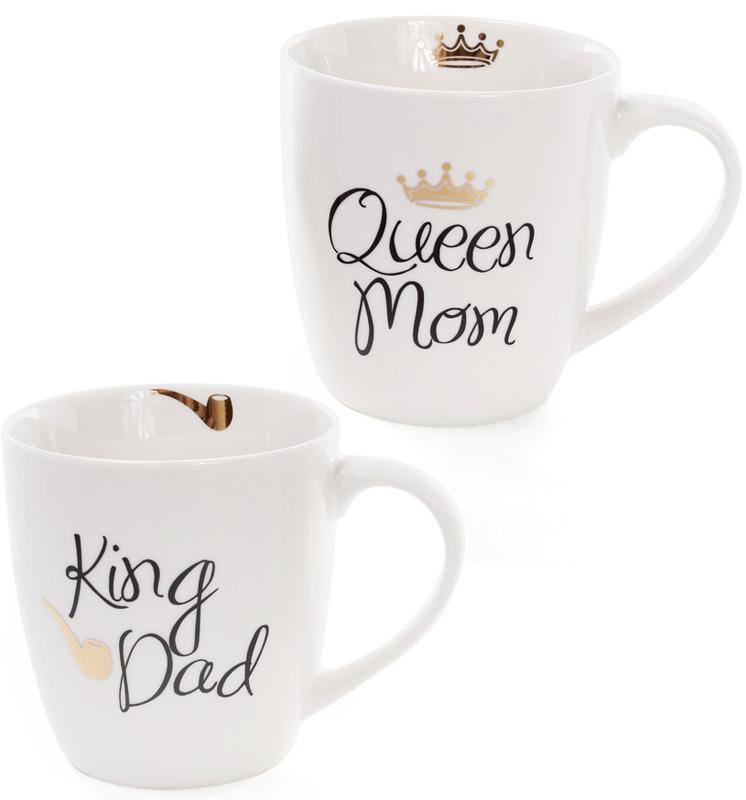 Кухоль порцеляновий "Моя королівська сім'я" 520 мл ("King Dad"&Queen Mom")