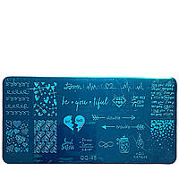 Диск - пластина для стемпінга металевий прямокутний, маленький (12 см на 6 см) QQ-45 (63)