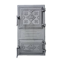 Дверці спарені топочні/піддувальні "Вишиванка" 265х480 (БТ)