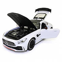 Іграшкова машинка металева Mercedes-Benz AMG «АвтоЕксперт» Мерседес білий звук світло 20*9*7 см (GT-6214), фото 5