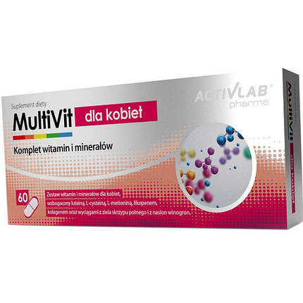 Вітаміни і мінерали для жінок Activlab MultiVit dla Kobiet 60 tab, фото 2
