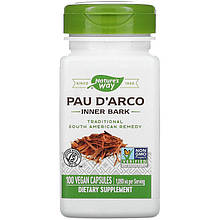 Кора мурашиного дерева Nature's Way "Pau d'Arco Inner Bark" 1090 мг (100 капсул)