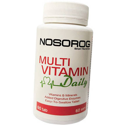 Комплекс вітамінів та мінералів NOSORIG Multi Vitamin Daily 60 tab, фото 2