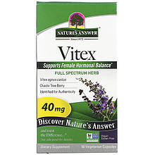 Вітекс Nature's Answer "Vitex" авраамове дерево, 40 мг (90 капсул)