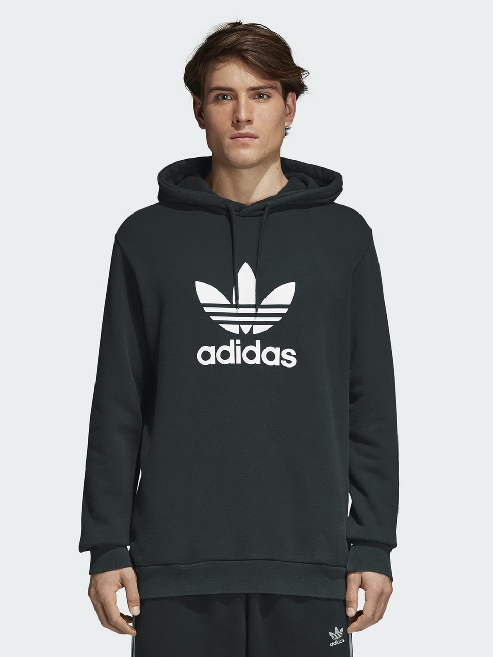Худі Адідас чоловічий чорний розміри S, M, L, XL, фото 1