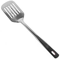 Лопатка кулінарна кухарська перфорована з прорізами з нержавіючої сталі для смаження L 31 cm